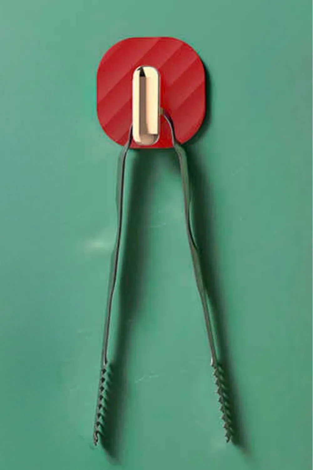 2li Yapışkanlı Retro Askılık Dolap Kapak Kulpu Kırmızı