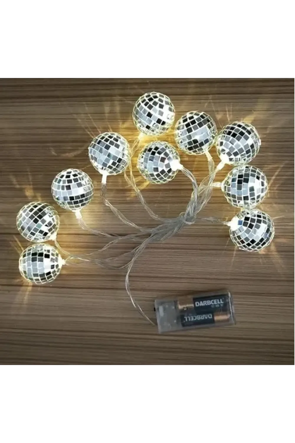 2m 10 LED Pilli Disko Toplu Işık