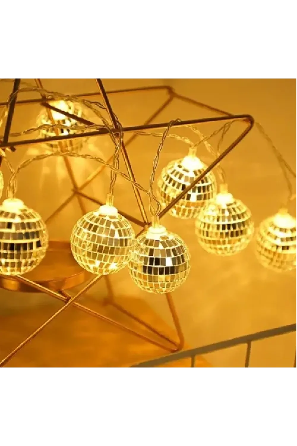 2m 10 LED Pilli Disko Toplu Işık