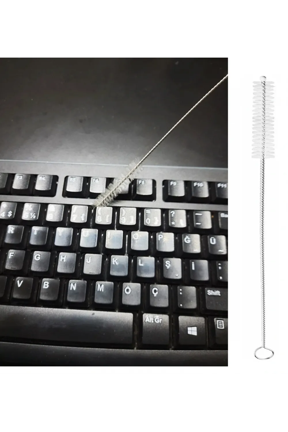 ieg™ 3 Lü Pratik Fırça  Esnek Bükülebilir Klavye Mouse Arası Temizlik Fırçası