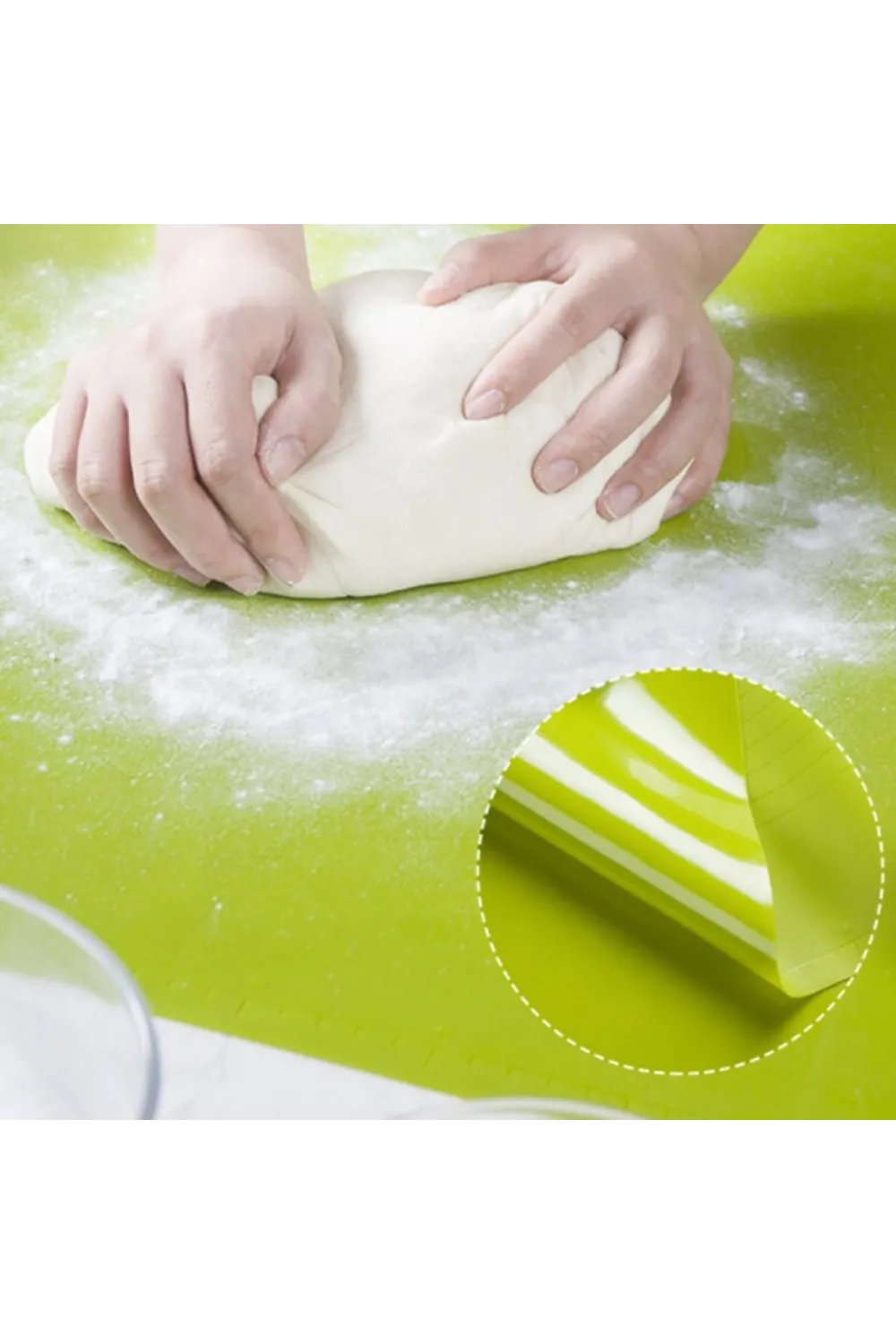 30*40 cm Hamur Matı Silikon Ölçekli Kullanımı Kolay Hamur Açma Matı