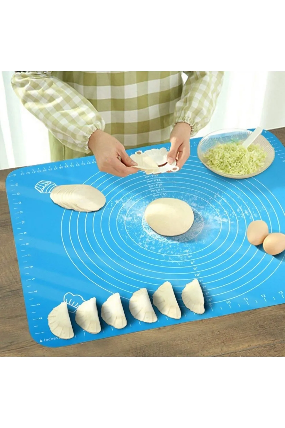 30*40 cm Hamur Matı Silikon Ölçekli Kullanımı Kolay Hamur Açma Matı