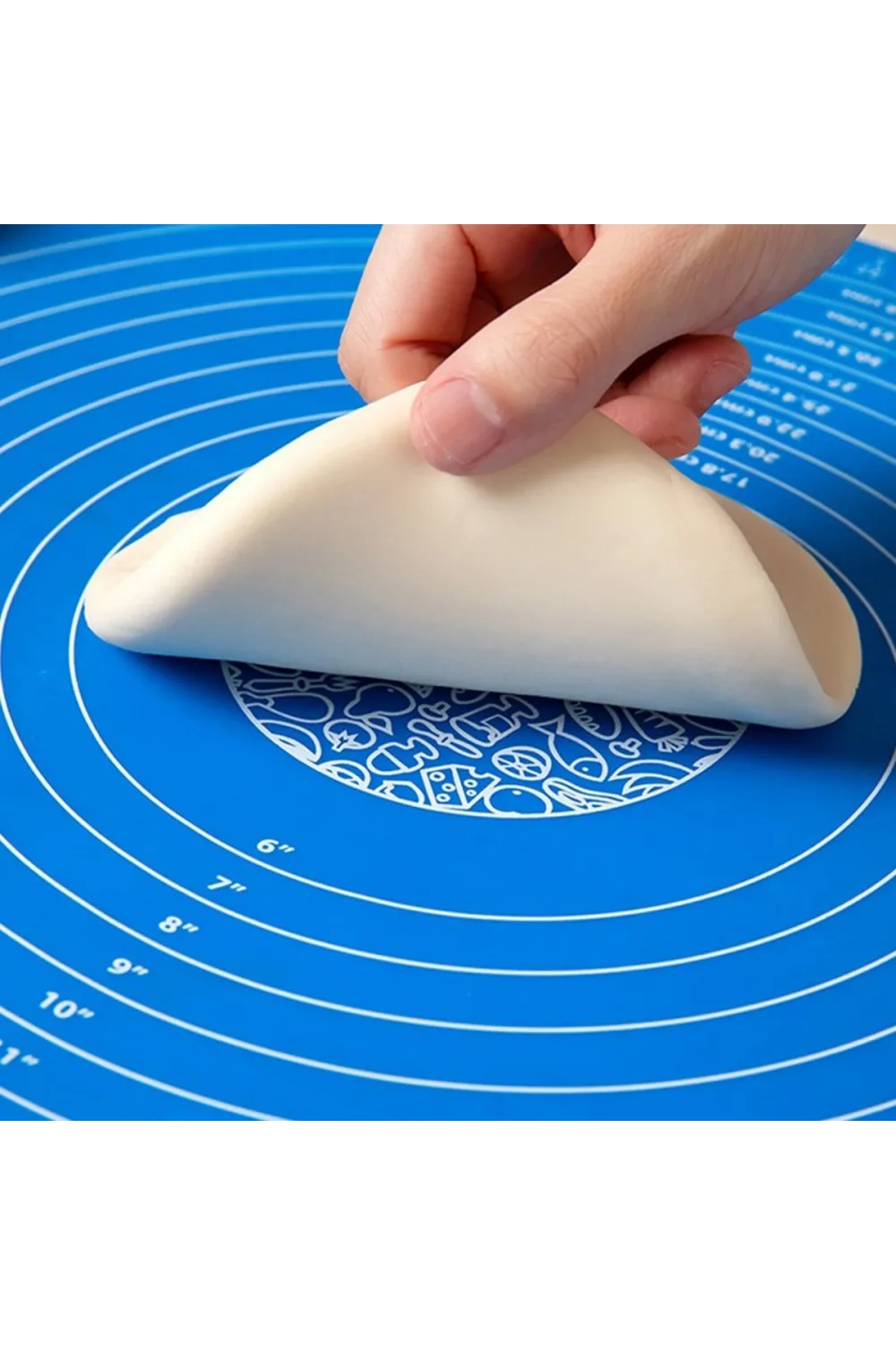 30*40 cm Hamur Matı Silikon Ölçekli Kullanımı Kolay Hamur Açma Matı