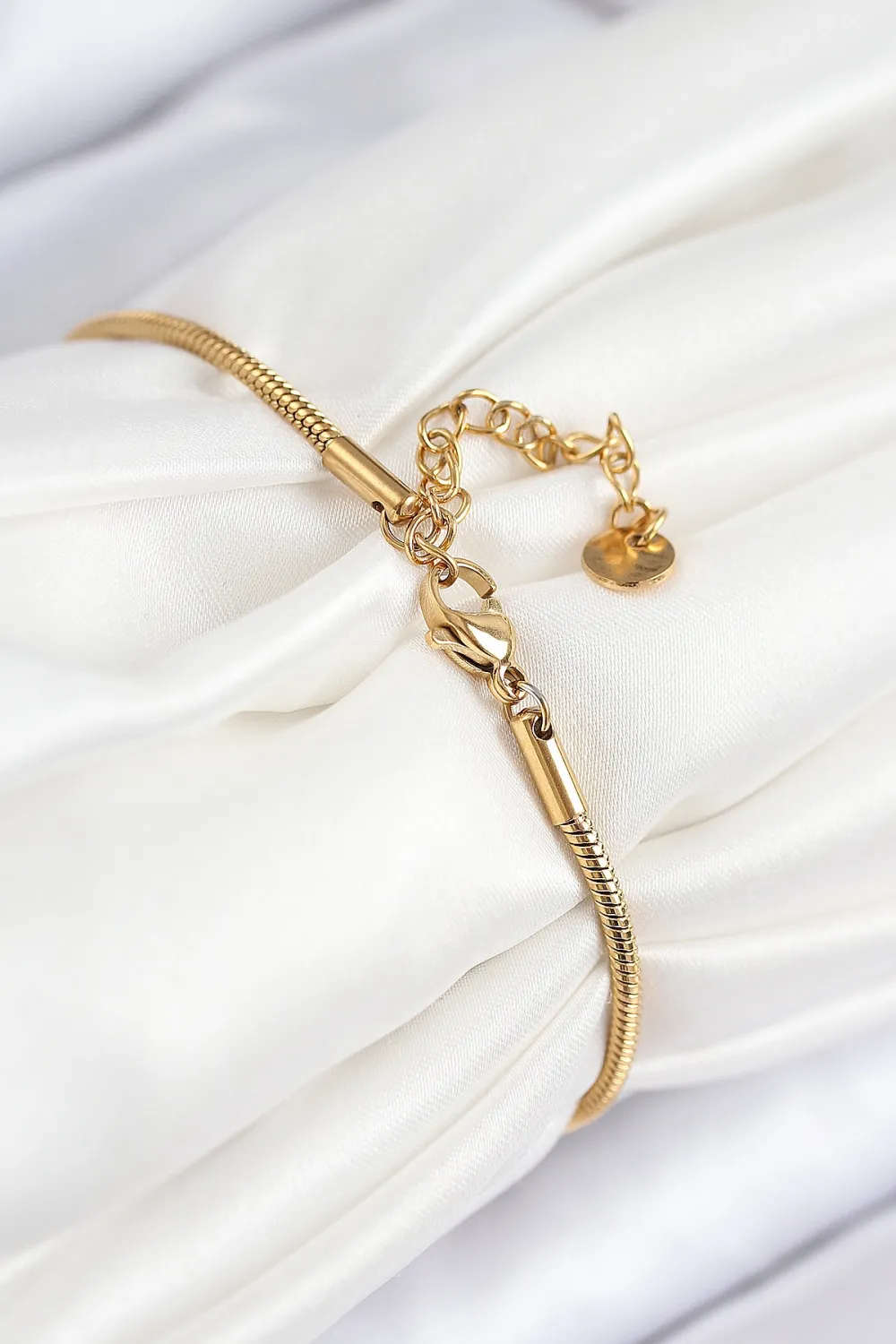 316L Çelik Göz Charm Model Gold Renk Kadın Bileklik TJ-BB7843