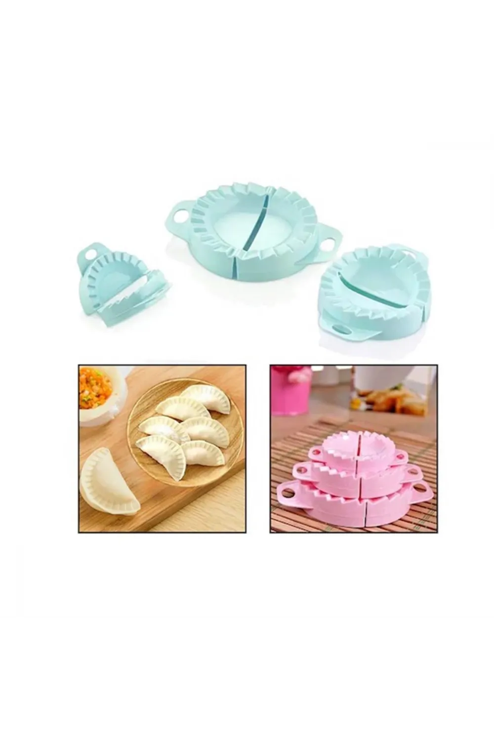 3lü Çiğ börek kurabiye Hamur İşi Ravioli Kesme Kalıbı Aparatı