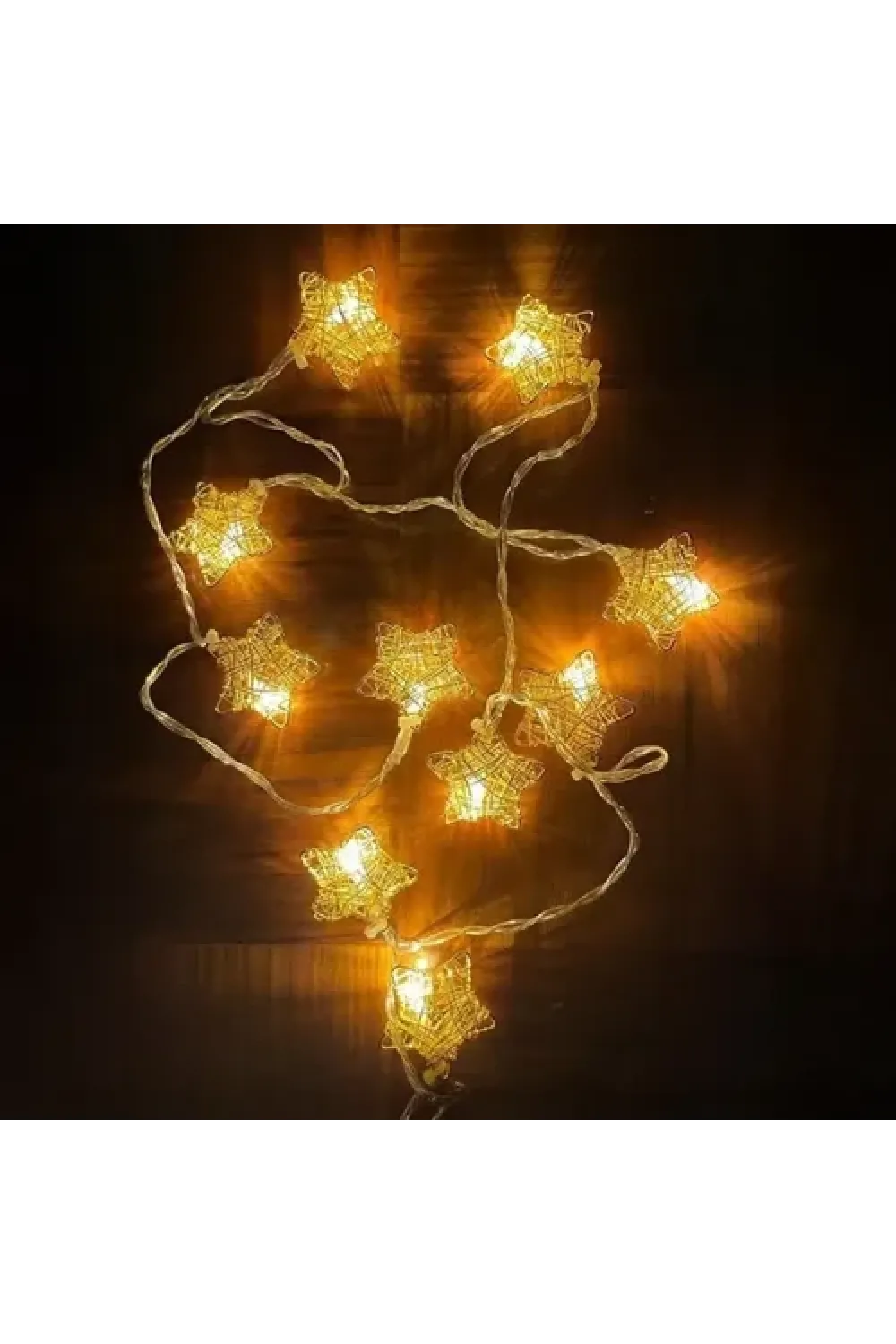 3m 20 LED Pilli Yıldız Led