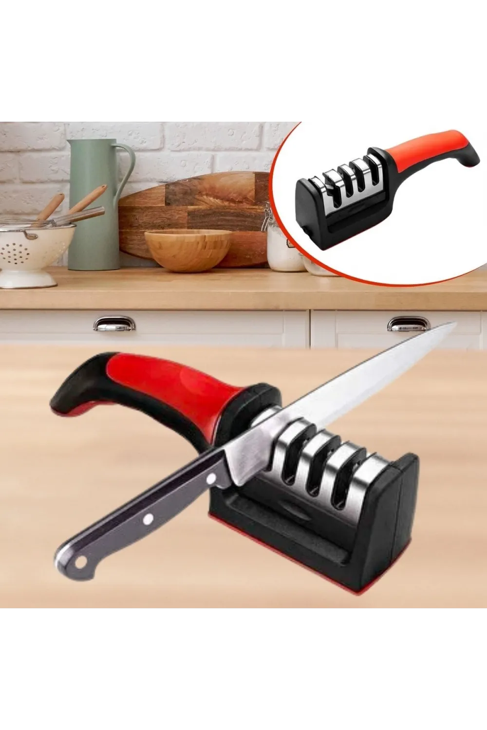 4 Aşamaları Kaymaz Taban Hızlı Bıçak Makas Bileme Aracı