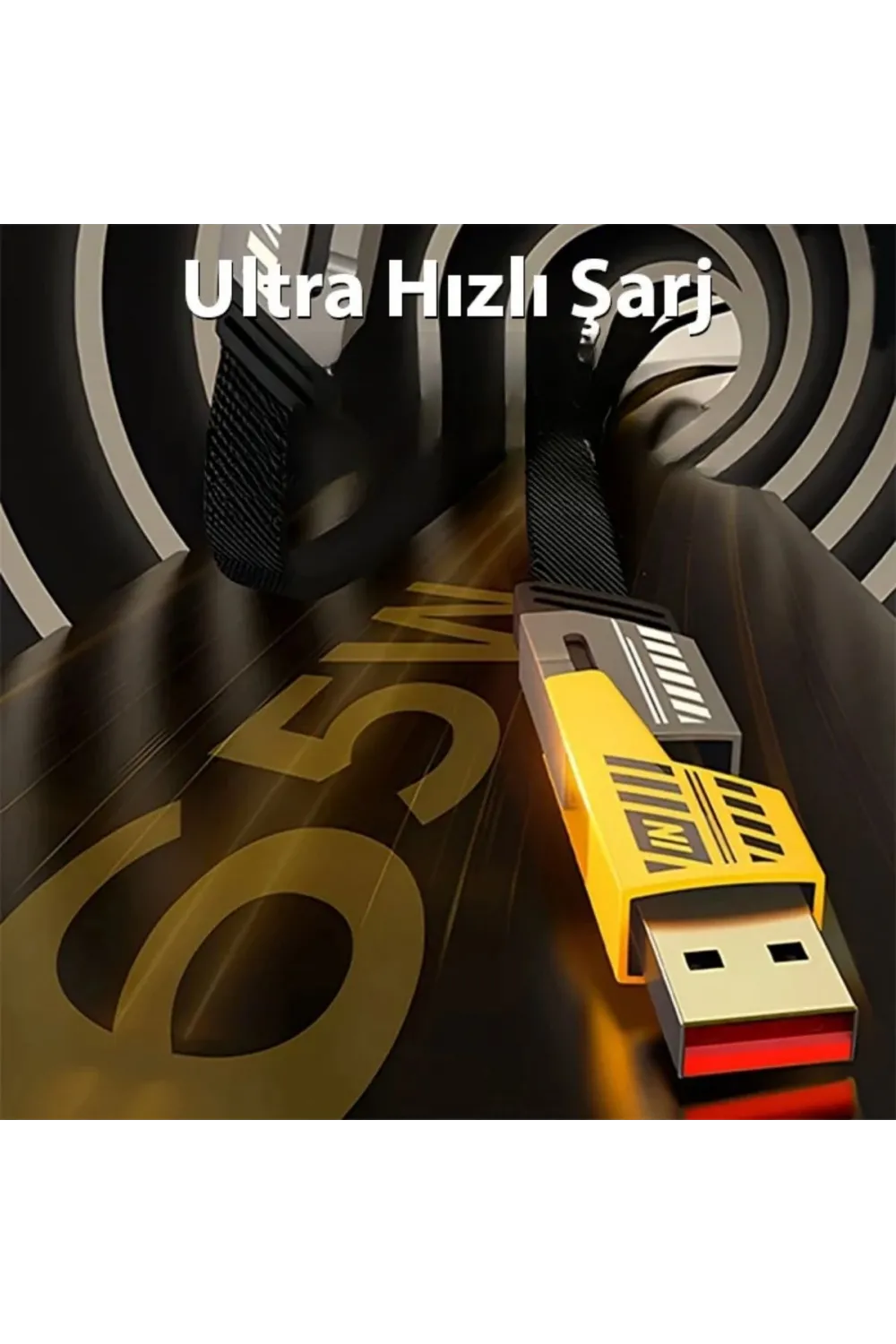 4in1 65W Hızlı Şarj Kablosu – Type-C to USB-A + Type-C to Lightning, 27W PD Destekli Çoklu Şarj Kablo