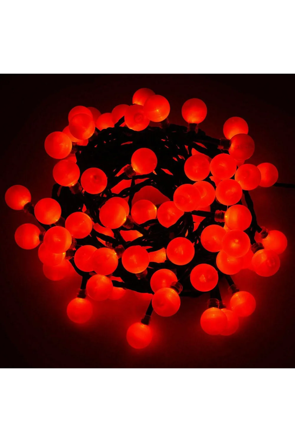 5 M 28 Led Kırmızı Işık Siyah Kablo Fişli