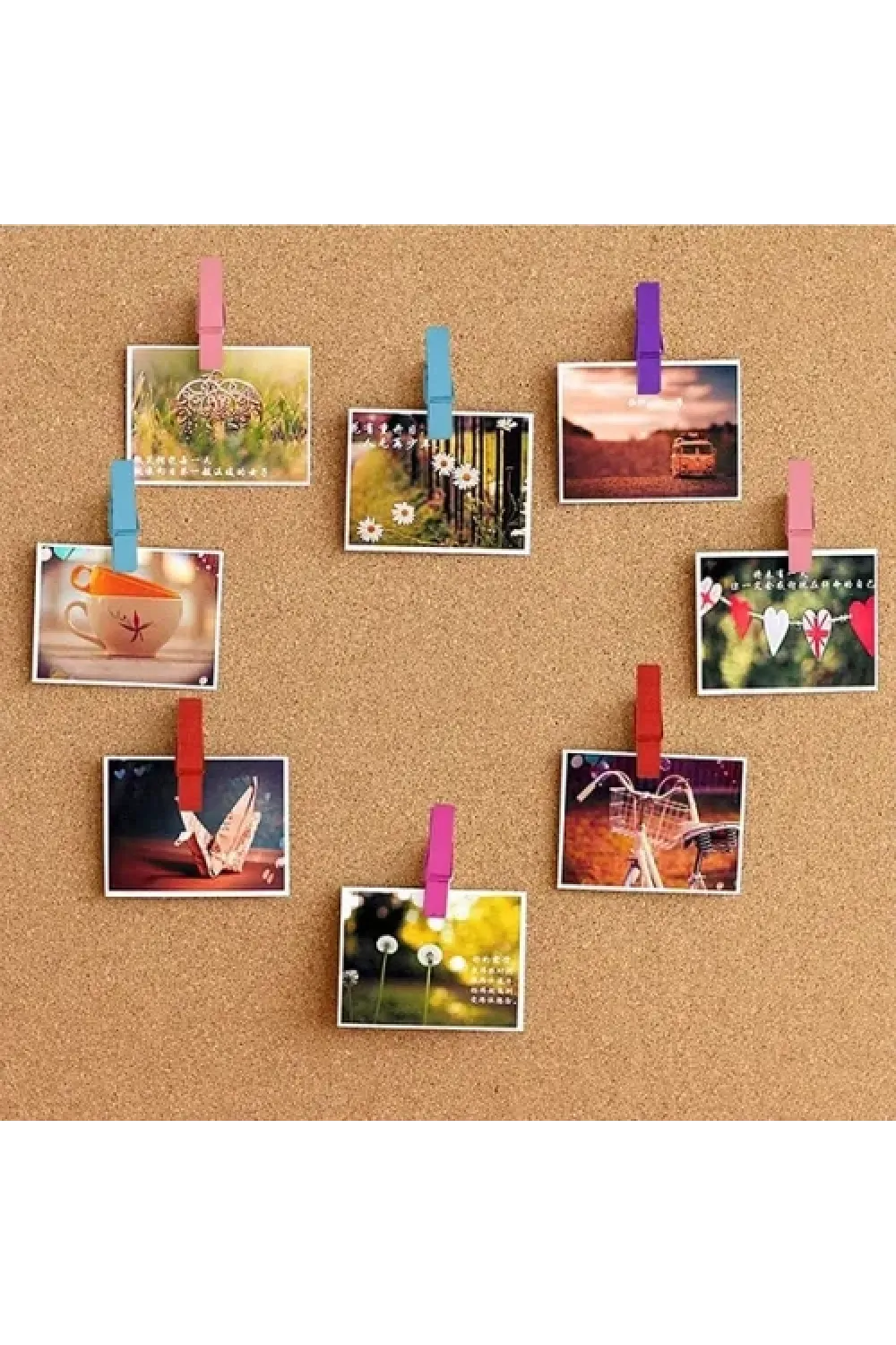50li Renkli Ahşap Mandal Seti (3.5 cm)