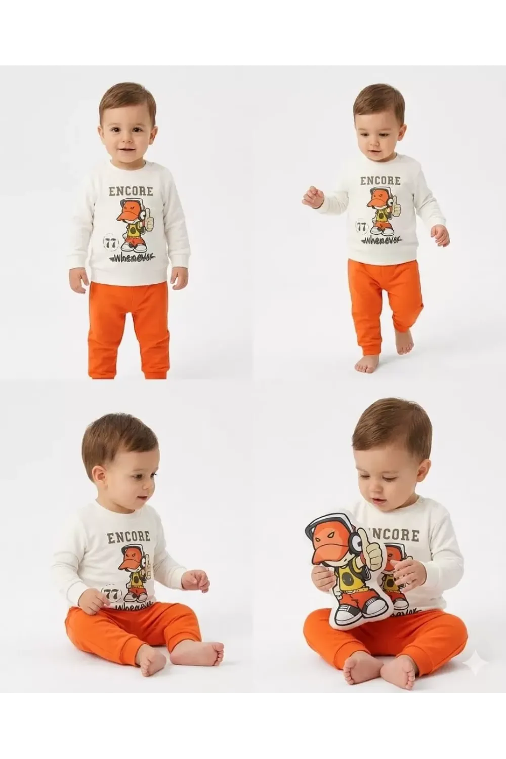 6/24 Ay Baskılı Basic Bebek Takımı