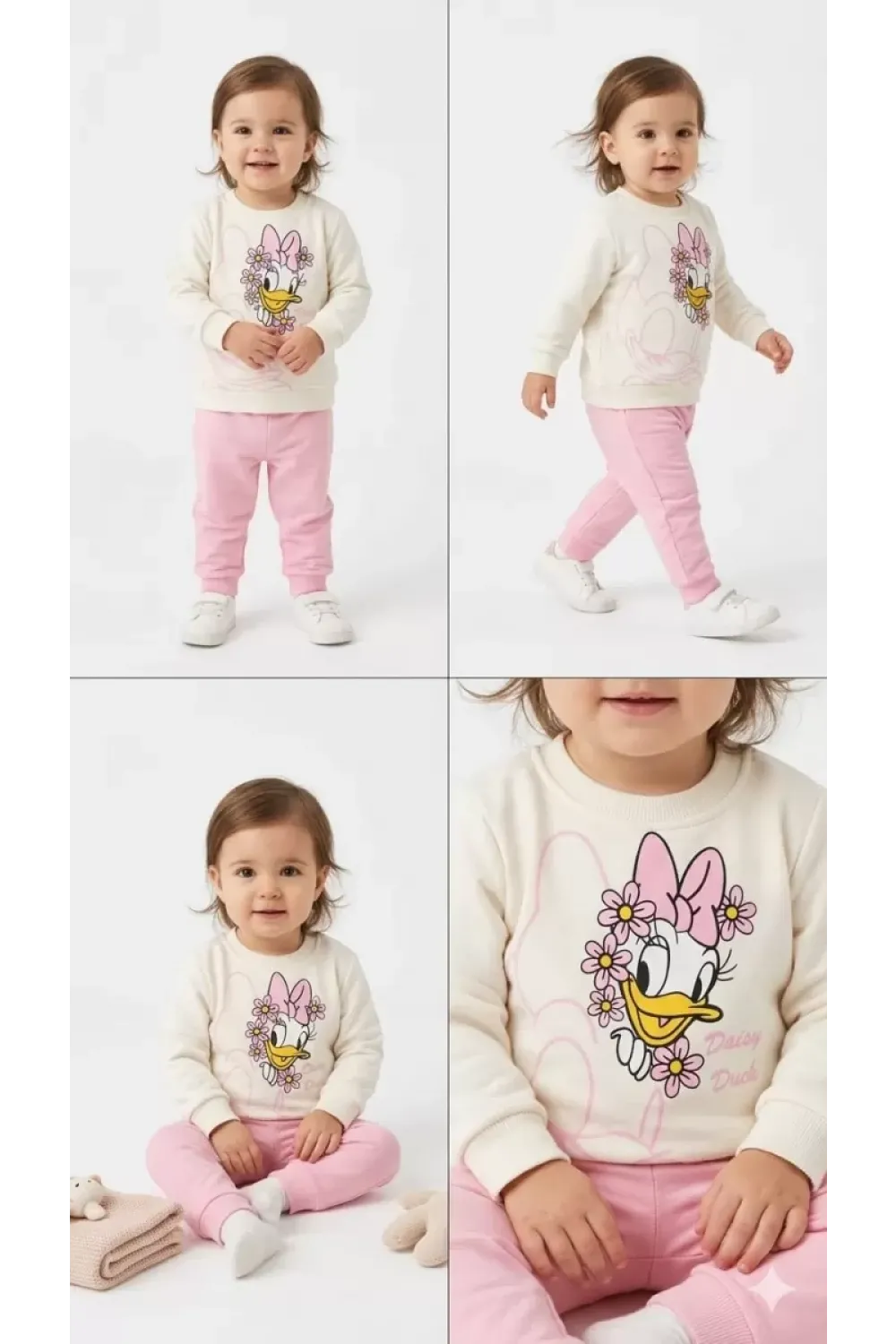 6/24 Ay Ördek Baskılı Basic Bebek Takımı