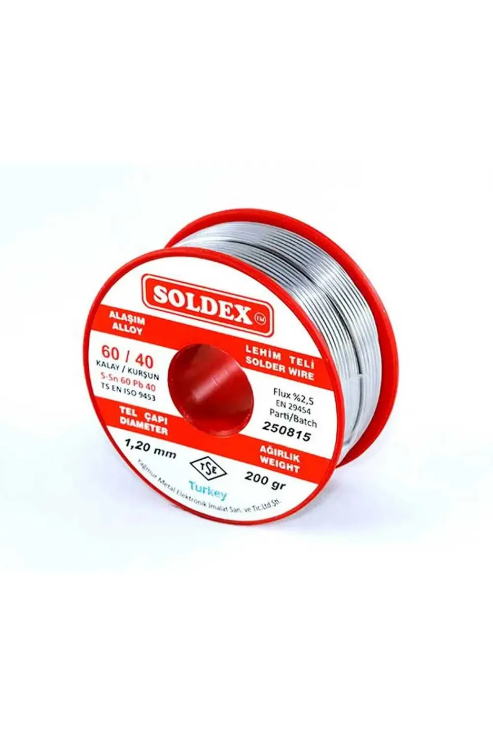 60-40 Lehim Teli 200 Gr 1 mm - Sn:60 / Pb:40