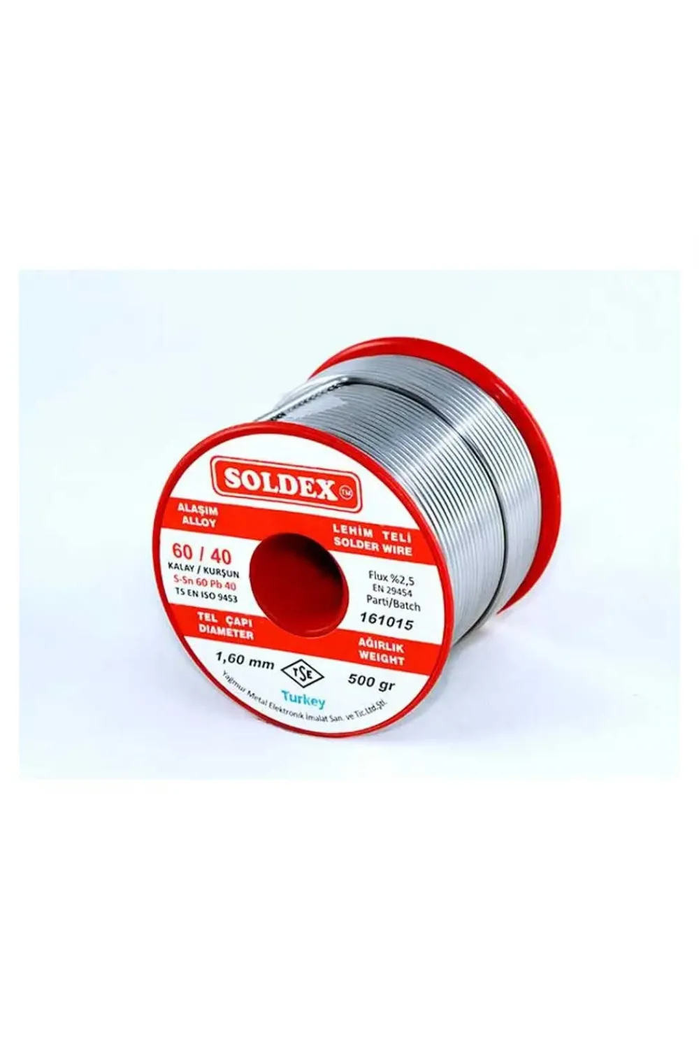 60-40 Lehim Teli 500 Gr 0.50 mm - Sn:60 / Pb:40