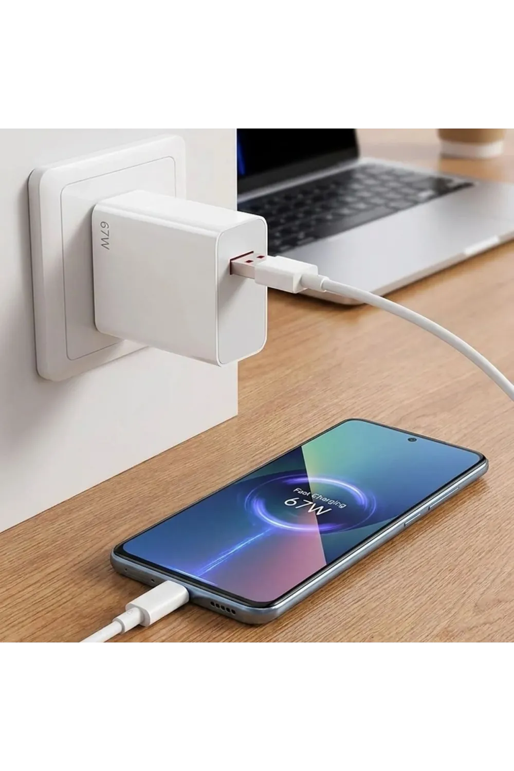 67W Hızlı Şarj Adaptörü USB to Type-C – PD Destekli, Akıllı Hızlı Şarj Başlığı, Güvenli Güç Adaptörü