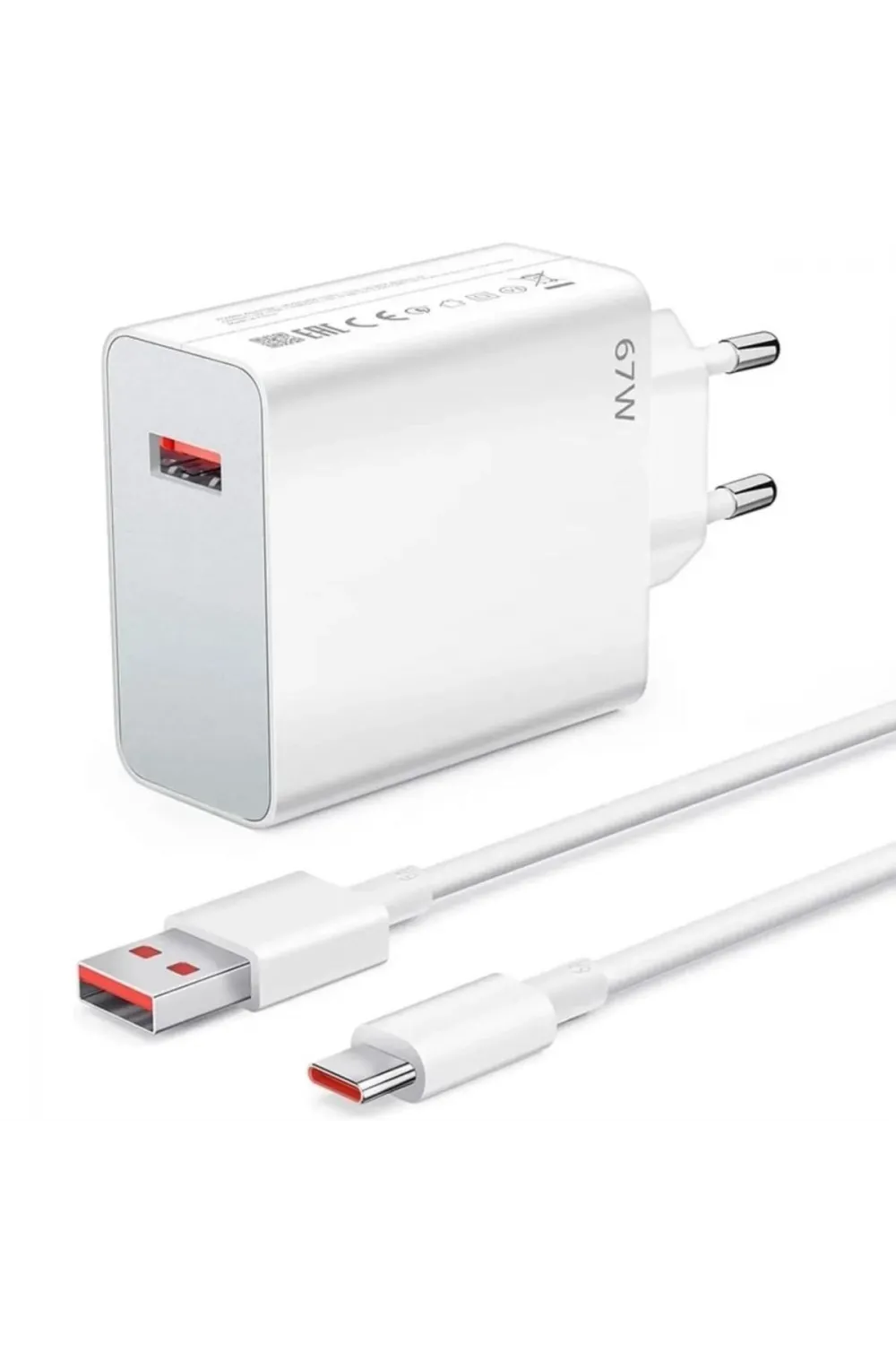 67W Hızlı Şarj Adaptörü USB to Type-C – PD Destekli, Akıllı Hızlı Şarj Başlığı, Güvenli Güç Adaptörü
