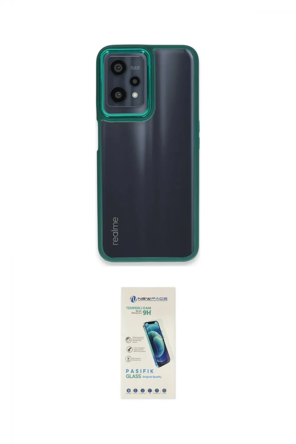 ieg™ 9 Pro 5G Kılıf Eksen Doku Prime - Şeffaf Pasifik Cam Ekran Koruyucu