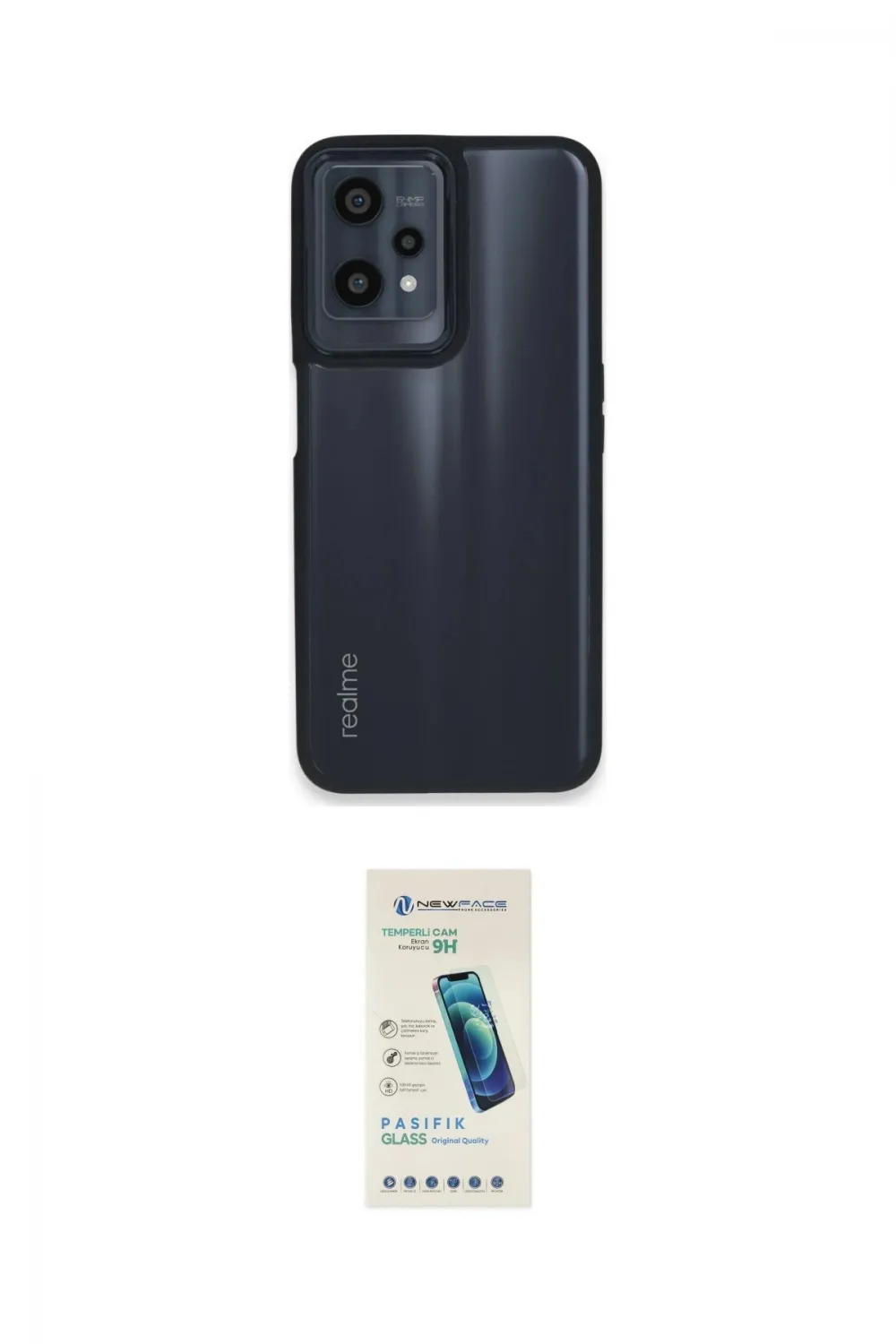 ieg™ 9 Pro 5G Kılıf Eksen Doku Prime - Şeffaf Pasifik Cam Ekran Koruyucu