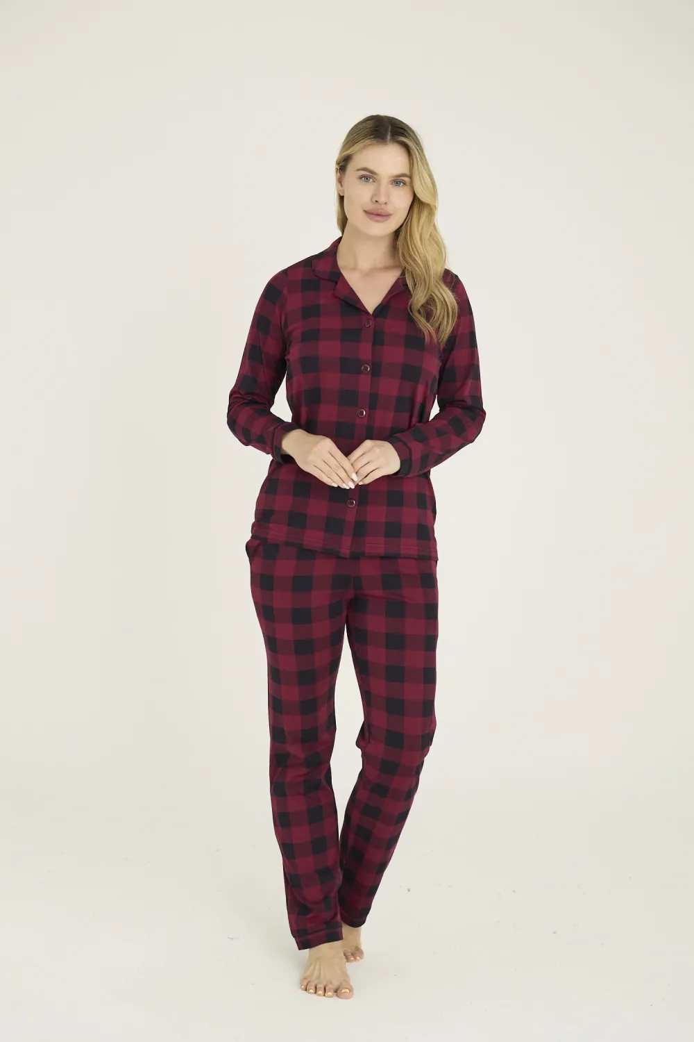 ieg™  9209-K Kadın Apaj Yaka Pijama Takım