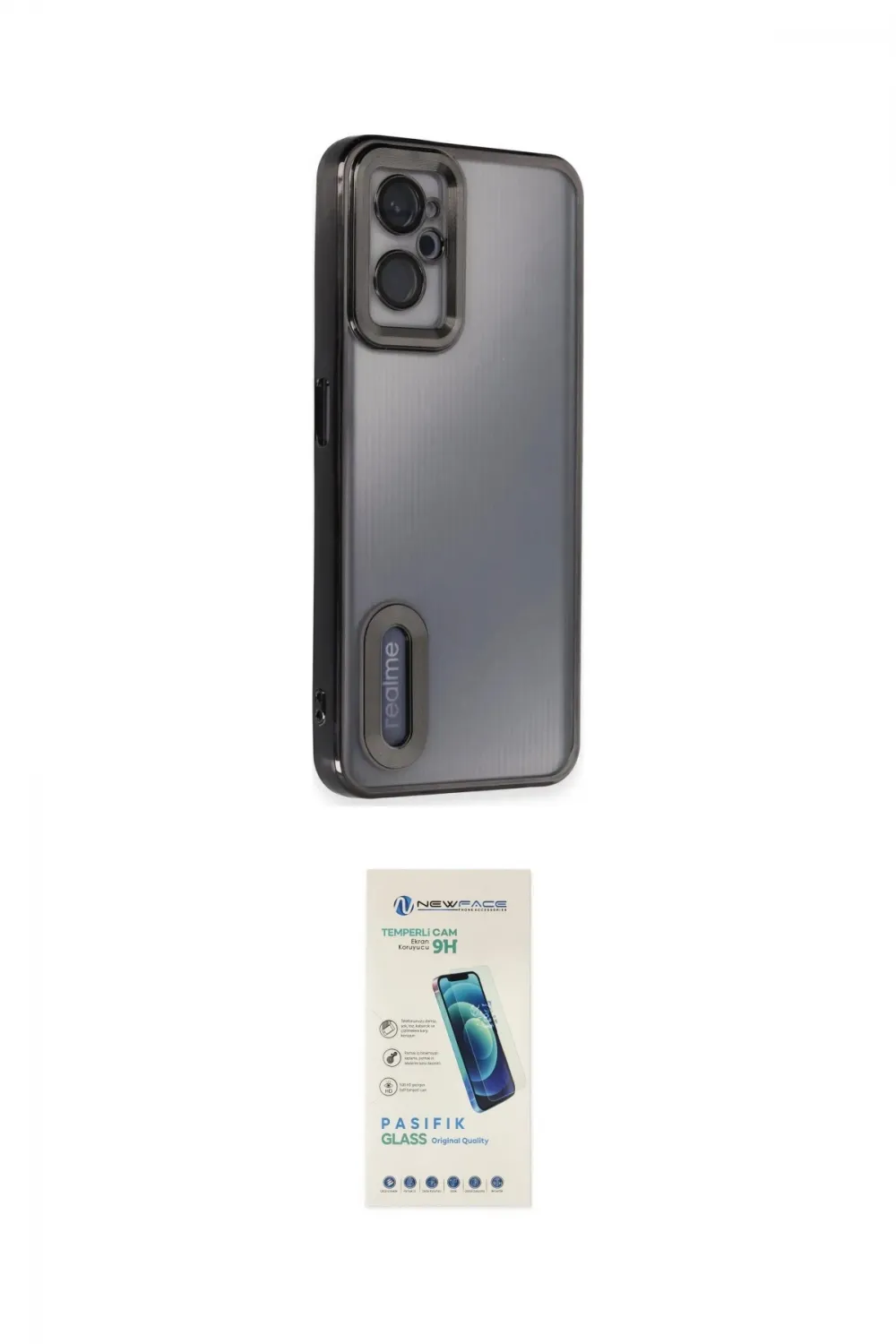 ieg™ 9i 4G Kılıf Pusula Form - Şeffaf Pasifik Cam Ekran Koruyucu