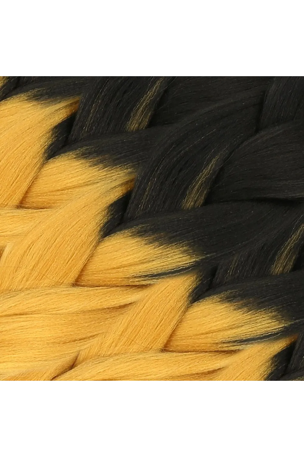 Afrika Örgülük Sentetik Ombreli Saç 100 Gr. - Siyah / Gold Sarı