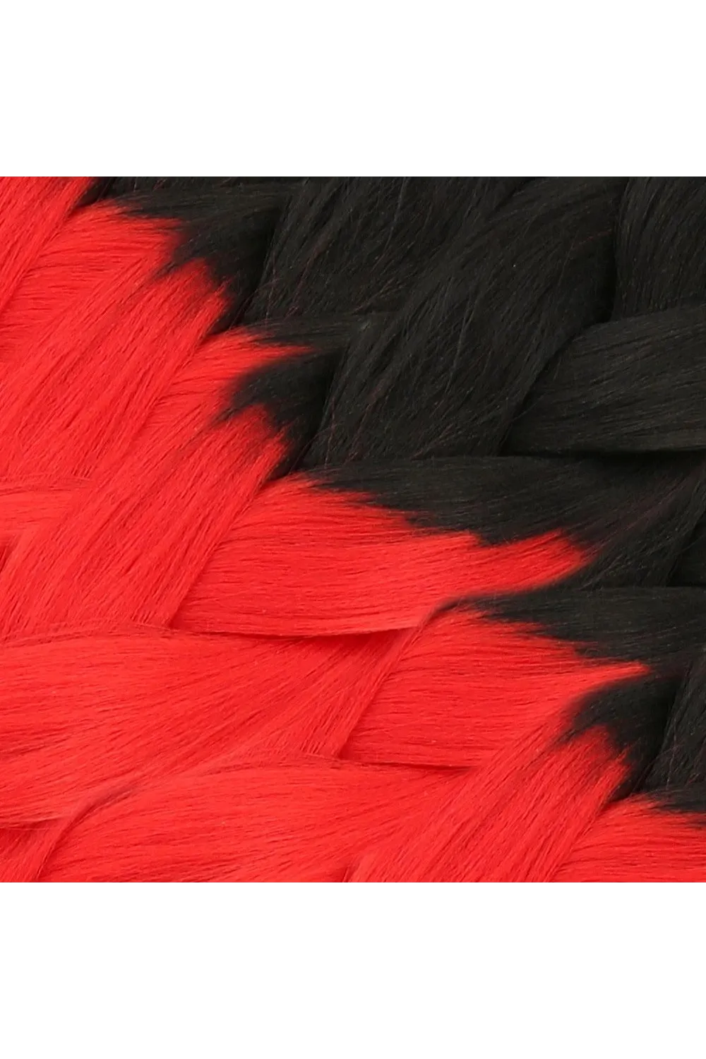 Afrika Örgülük Sentetik Ombreli Saç 100 Gr. - Siyah / Kırmızı