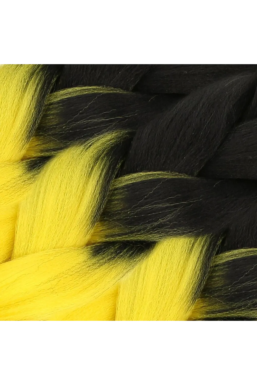 Afrika Örgüsü Ve Rasta İçin Sentetik Ombreli Saç - Siyah / Sarı