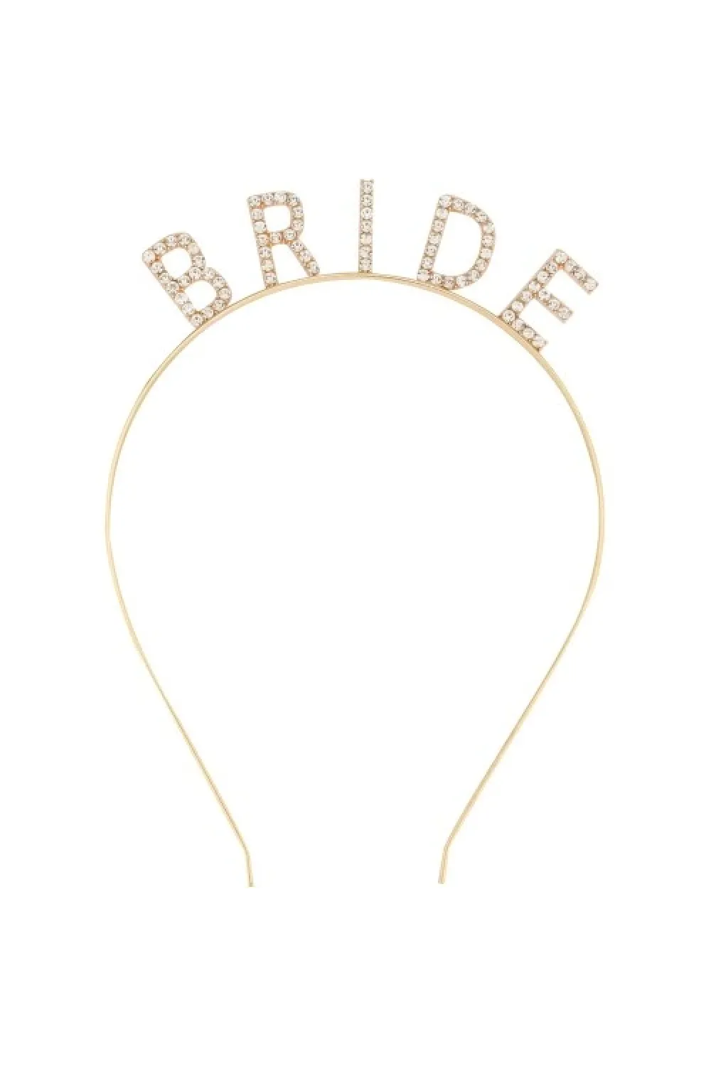 Altın Gold Renk Bekarlığa Veda Kristal Taş Bride Tacı İthal