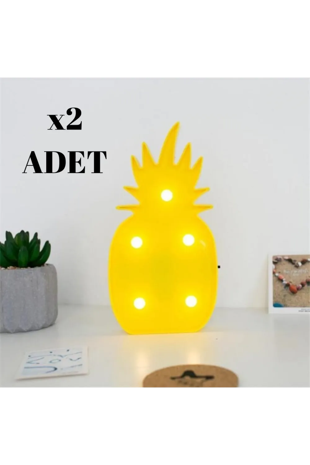 Ananas Şeklinde Ledli Dekoratif Eğlenceli Çocuk Gece Lambası