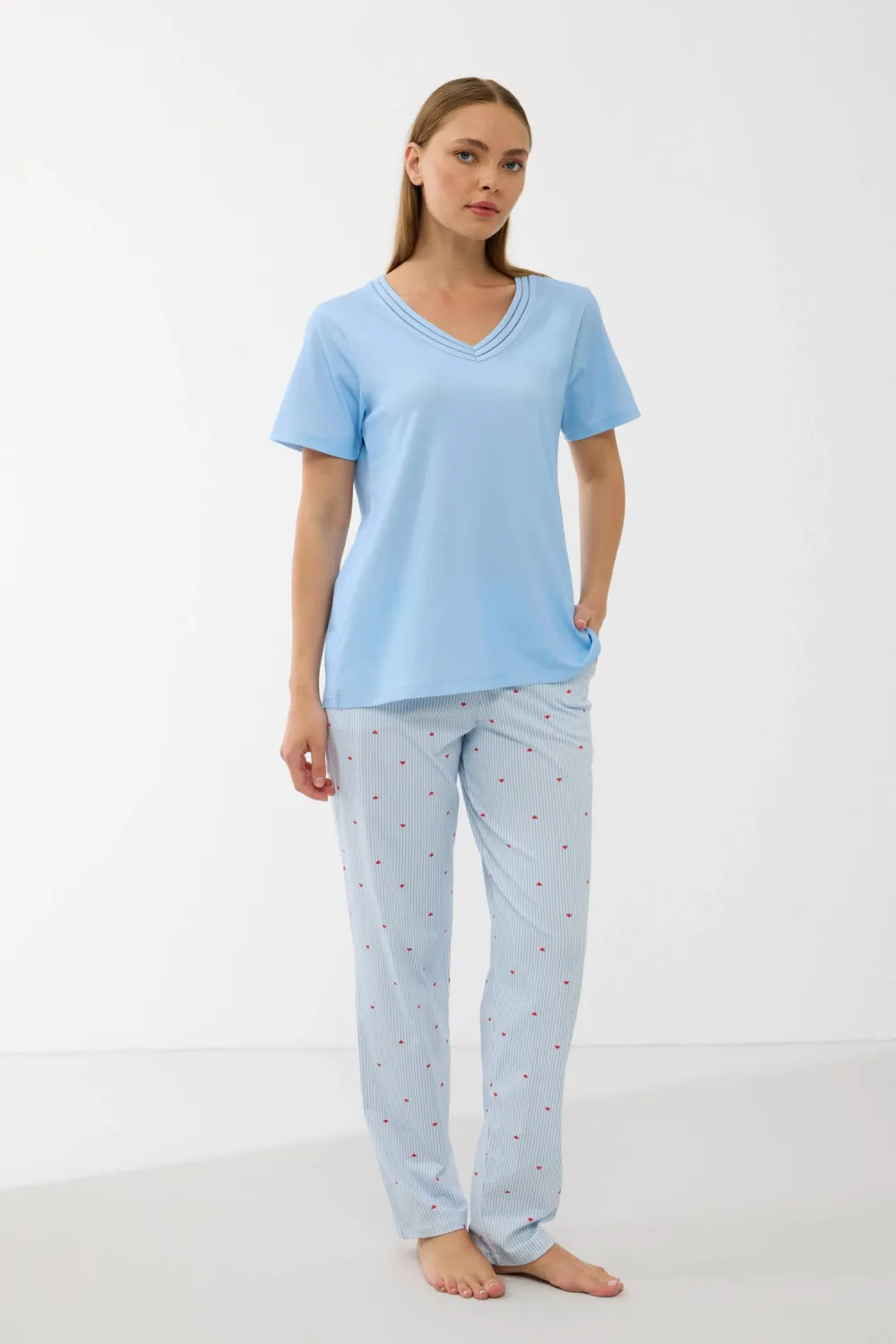 ieg™ Anıl 11733  Kadın T-Shirt Ve Pantalon Takım