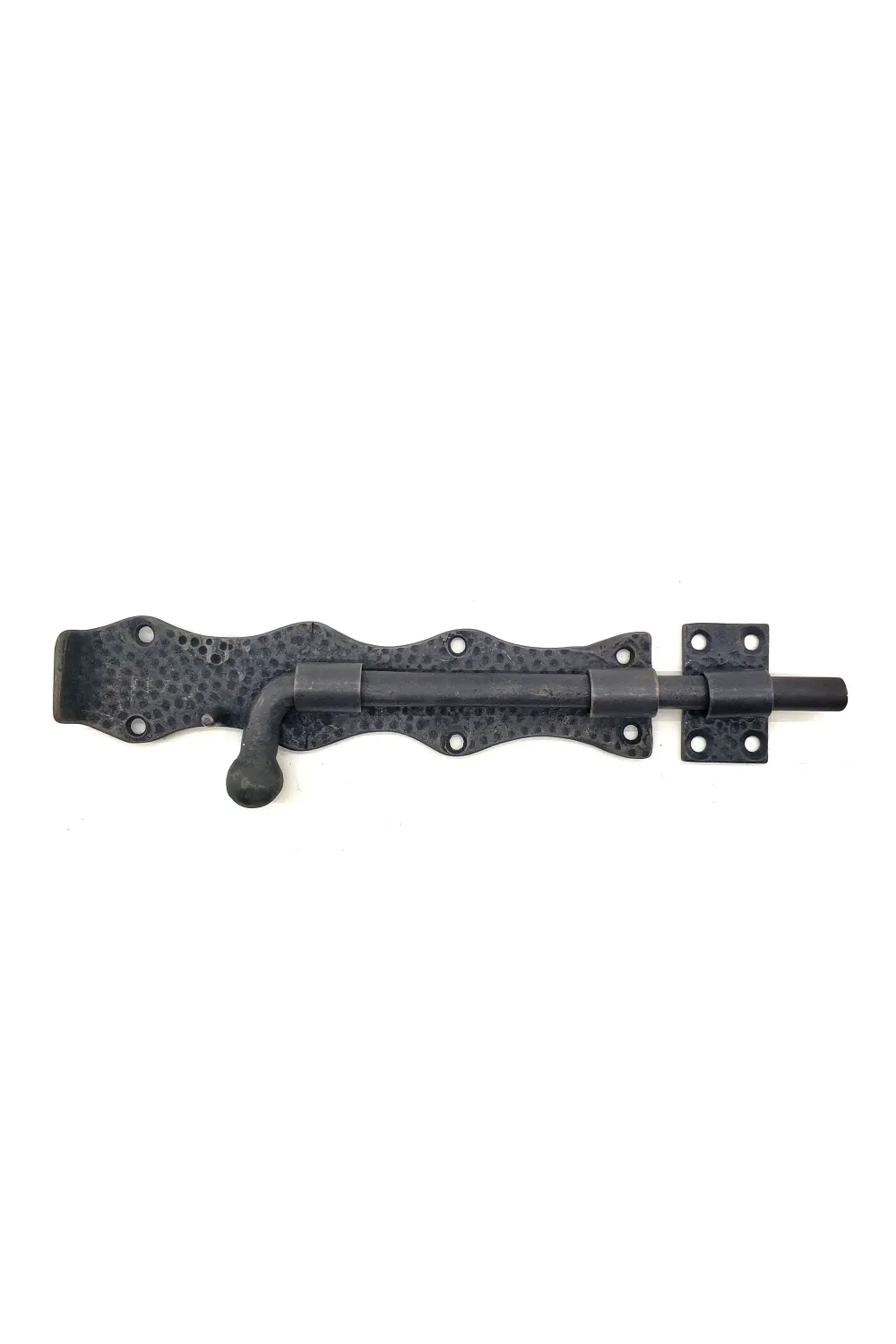 ieg™ Antika Tarz Dekoratif Pirinç Dövme Kapı Sürgüsü - 20cm, Oksit