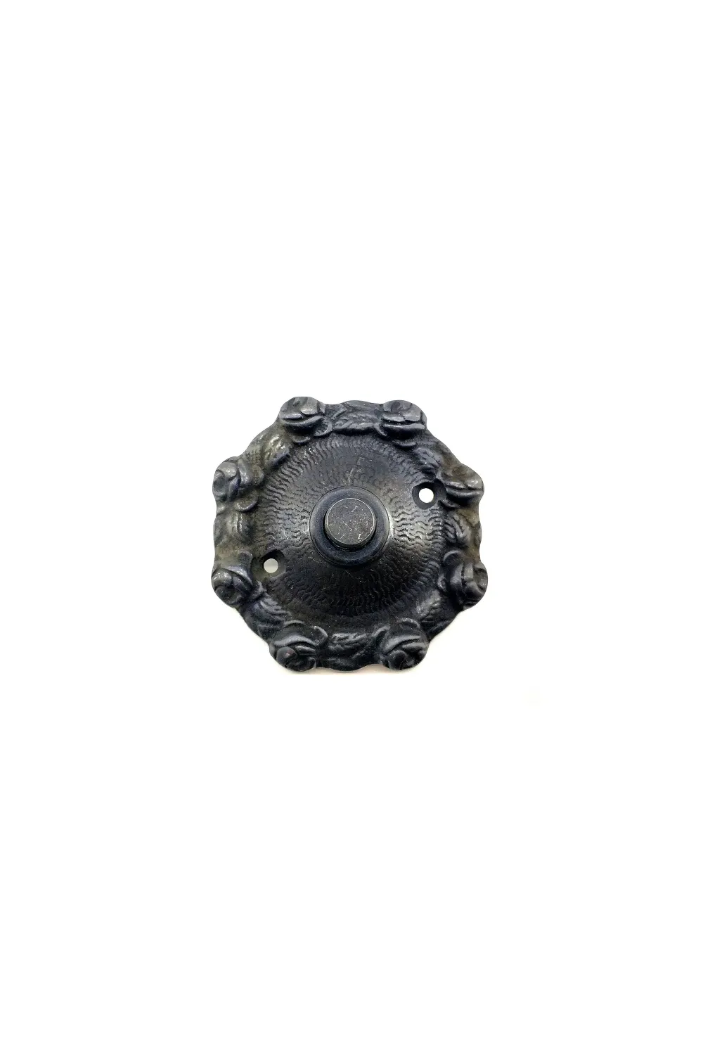 ieg™ Antika Tarz Dekoratif Pirinç Güllü Kapı Zili - 75mm, Oksit