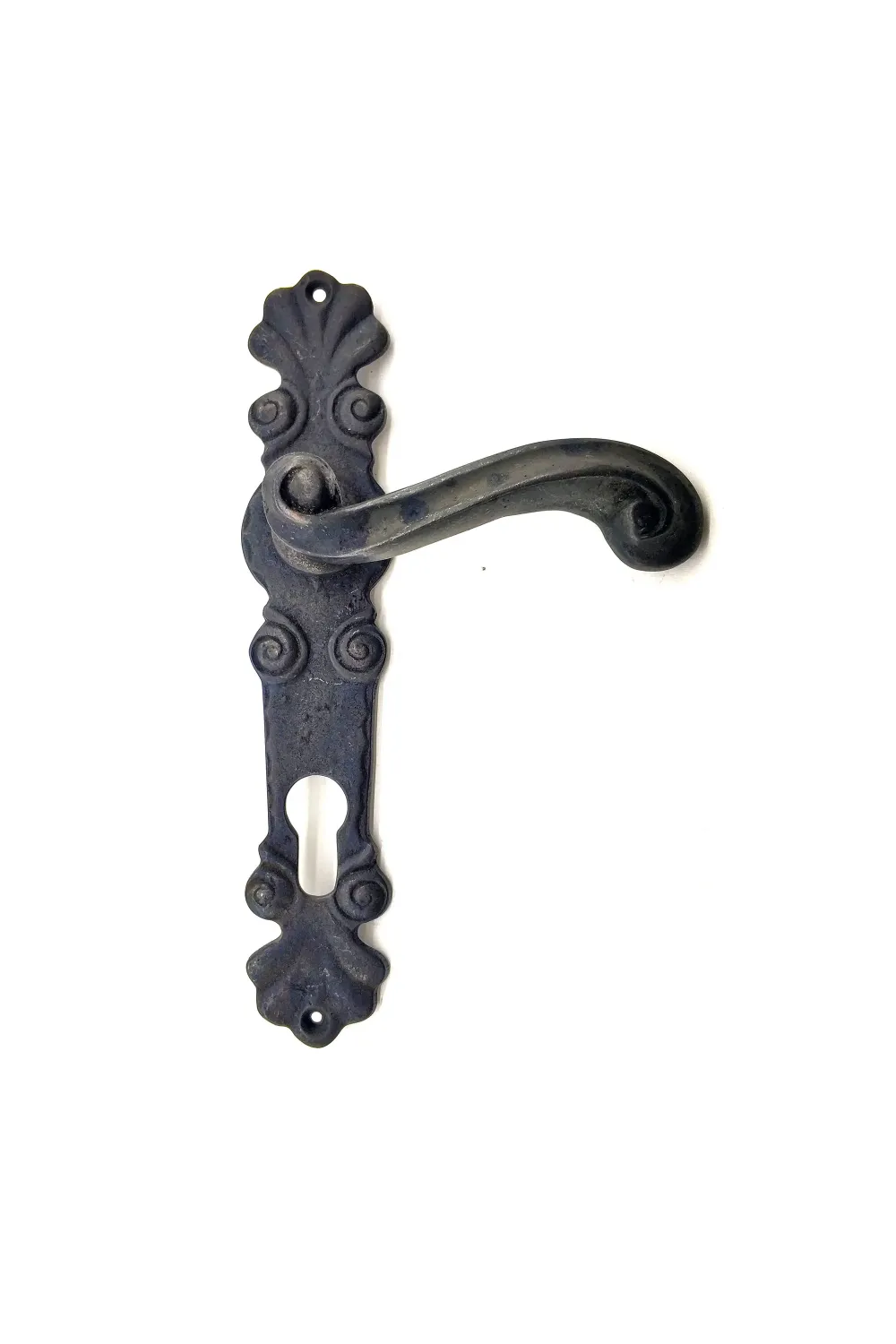 ieg™ Antika Tarz Dekoratif Pirinç Okyanus Banyo Kapı Kolu - 230x46 mm, Oksit