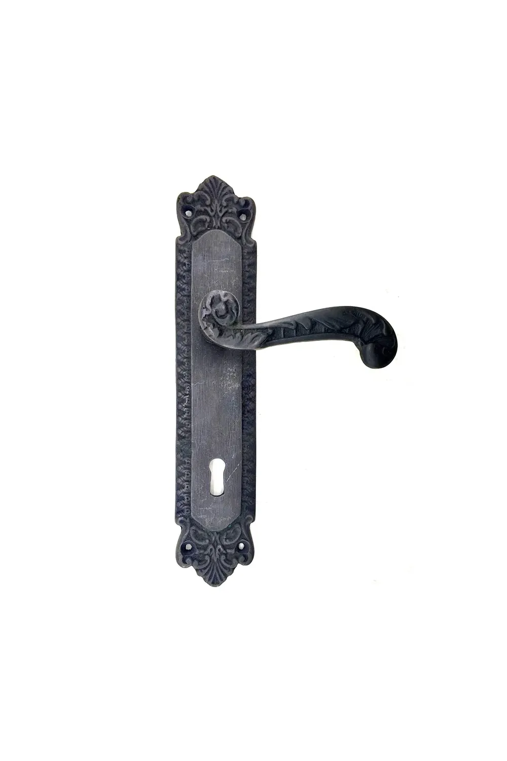 ieg™ Antika Tarz Dekoratif Pirinç Sultan Yale Kapı Kolu - 270x54mm, Oksit