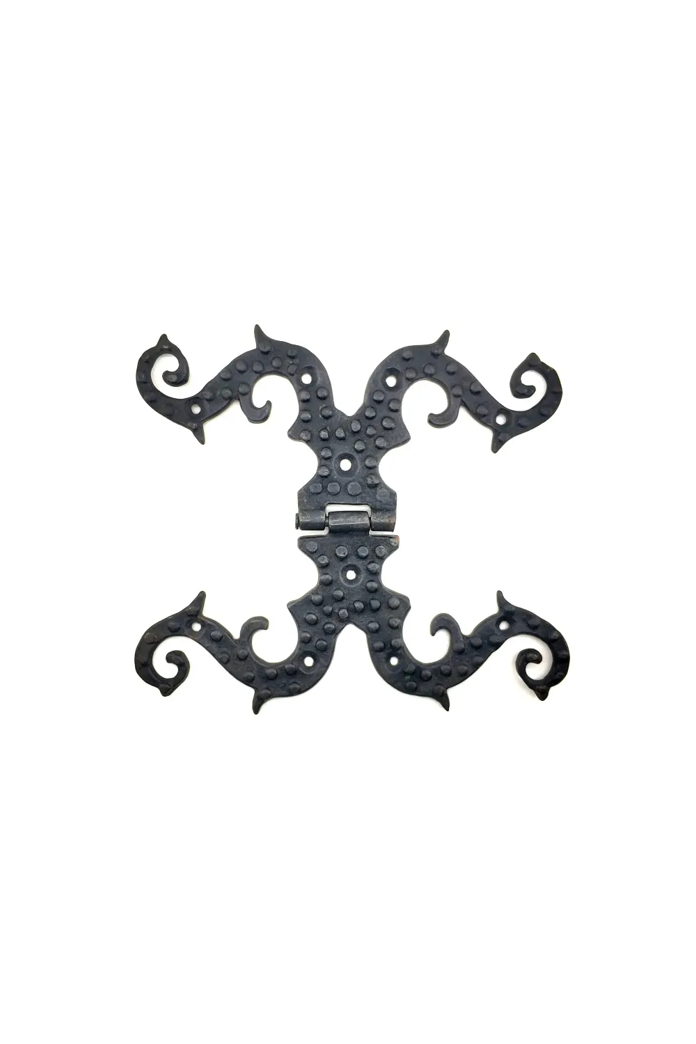 ieg™ Antika Tarz Dekoratif Pirinç Süslü Menteşe - 190x170 mm, Oksit