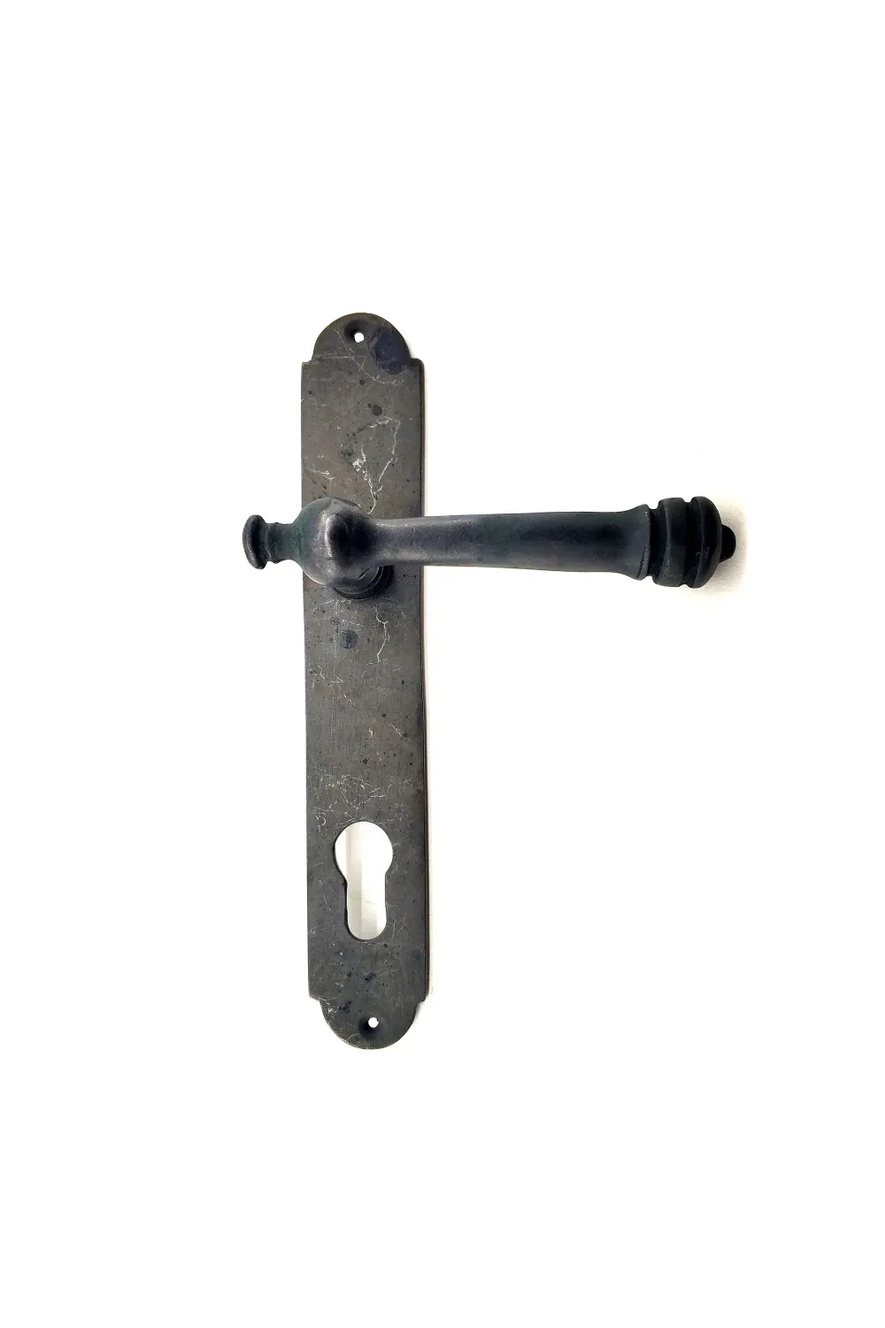 ieg™ Antika Tarz Dekoratif Pirinç Taşra Oda Kapı Kolu - 220x35 mm, Oksit