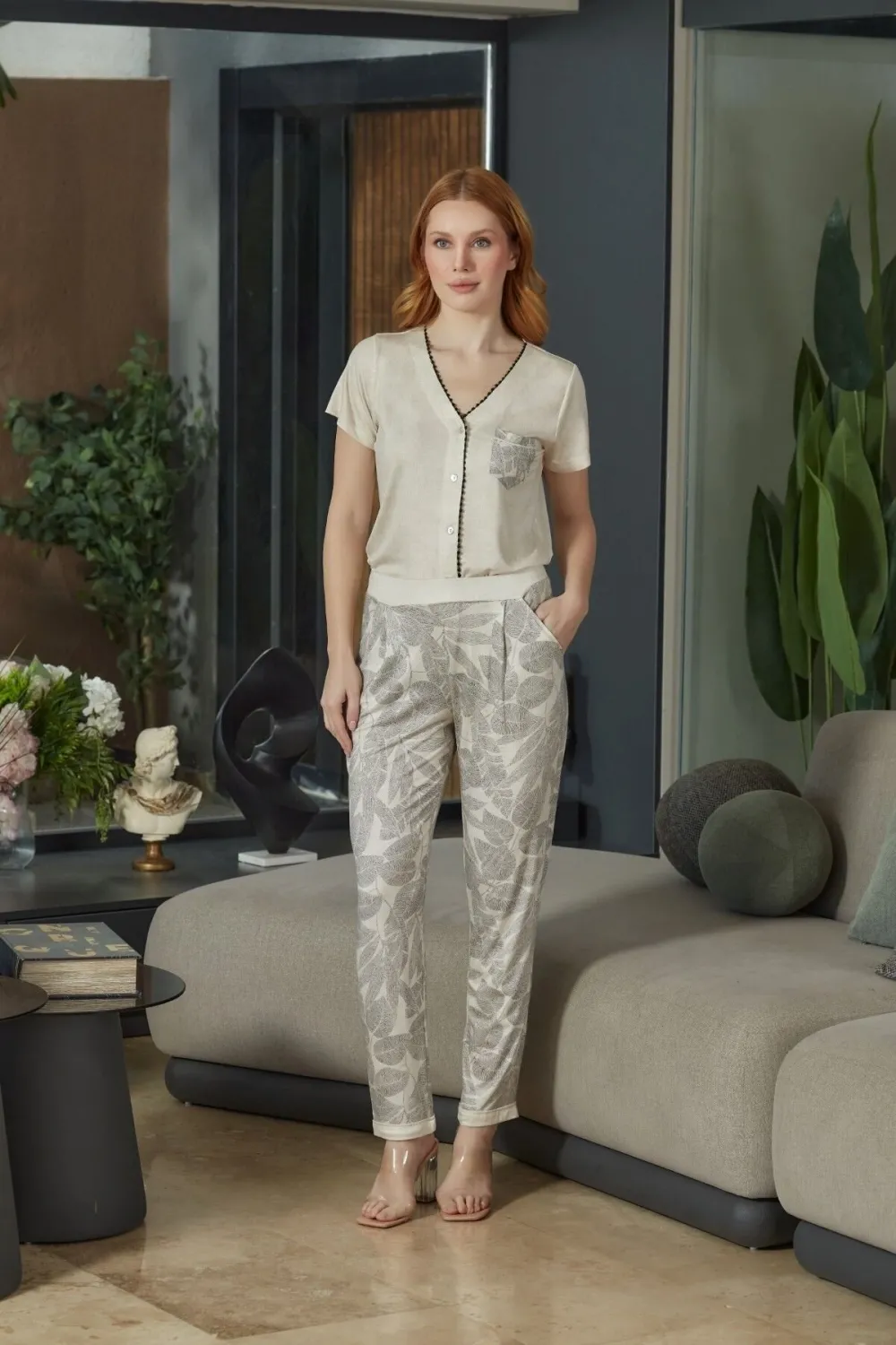 ieg™ Aqua 26602 Kadın Kısa Kol Pijama Takımı