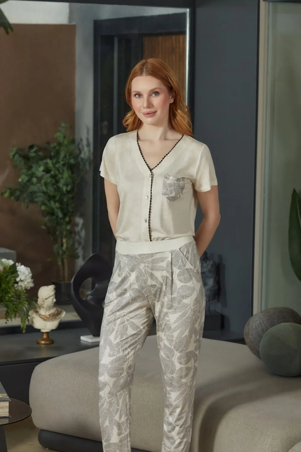 ieg™ Aqua 26602 Kadın Kısa Kol Pijama Takımı