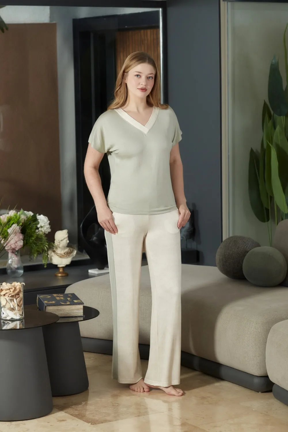 ieg™ Aqua 26888 Kadın Kısa Kol Pijama Takımı