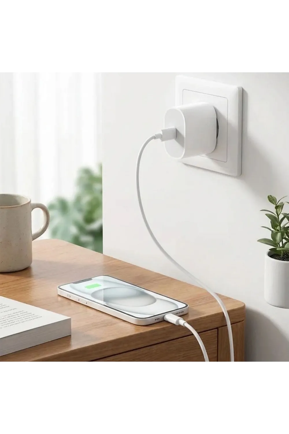 20W Hızlı Şarj Adaptörü USB-C to Lightning Kablolu – PD Destekli Süper Hızlı Şarj Cihazı