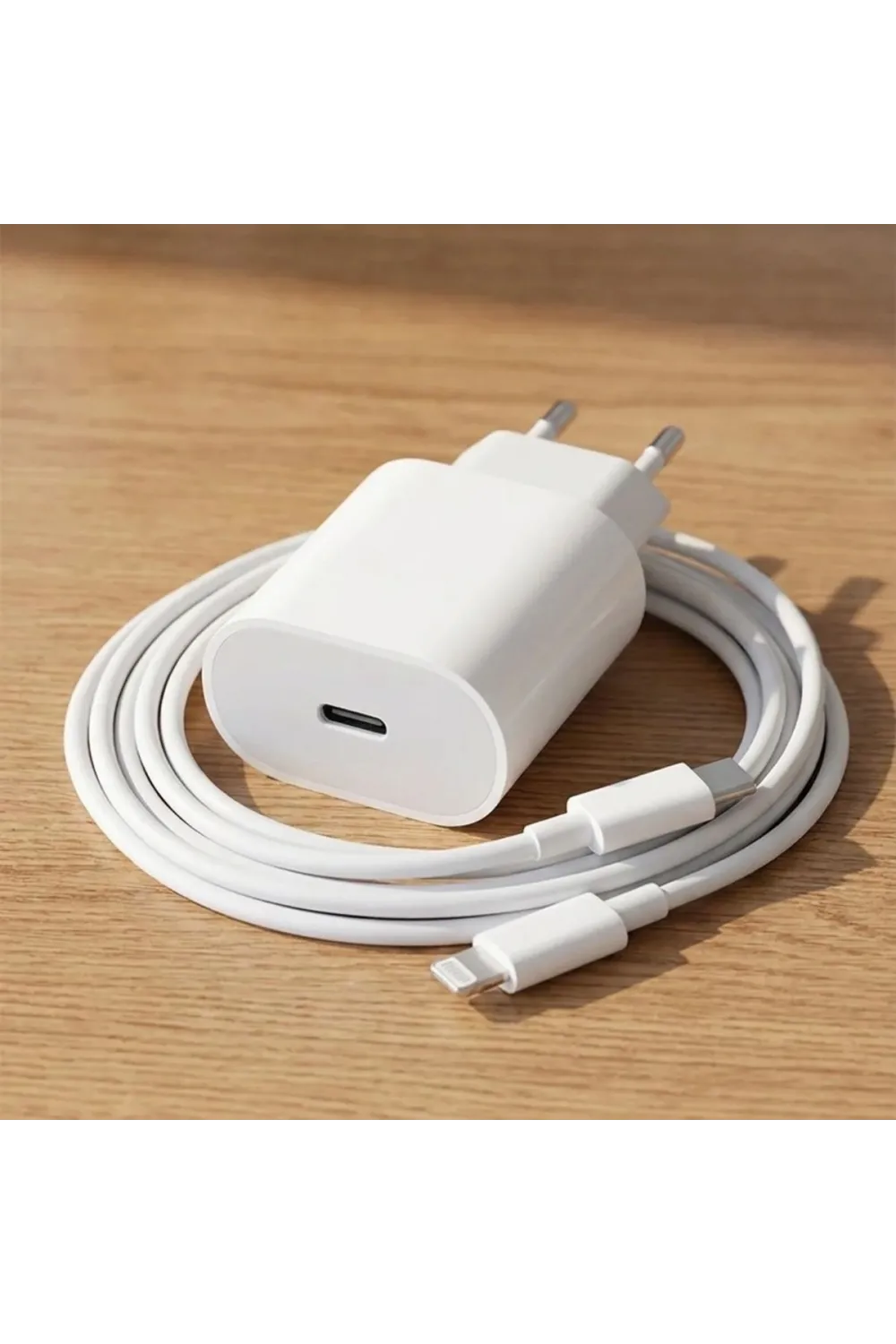 20W Hızlı Şarj Adaptörü USB-C to Lightning Kablolu – PD Destekli Süper Hızlı Şarj Cihazı