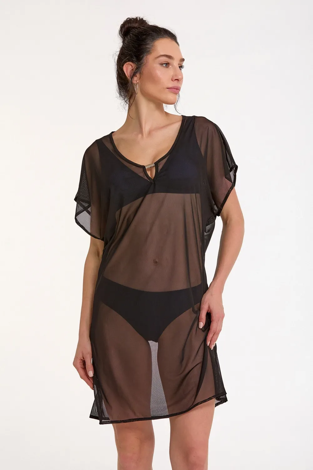 ieg™ Argento 2095-3001 Kadın Aksesuarlı Kısa Kaftan