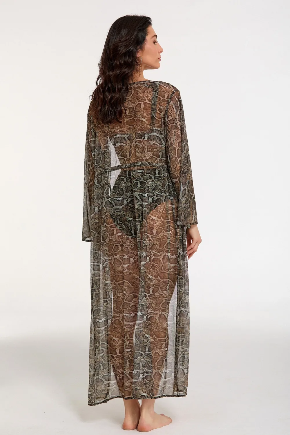 ieg™ Argento 2106-3026 Kadın Önü Açık Uzun Kaftan