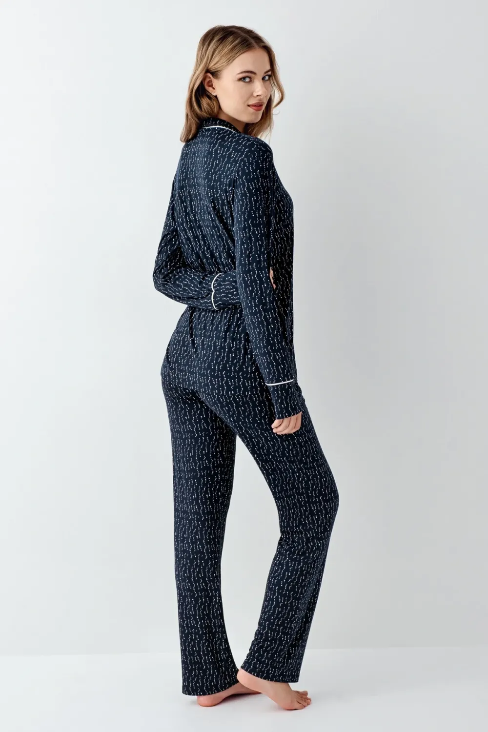 ieg™ Arnetta 3430-S Kadın Gömlek Yaka Pijama Takımı