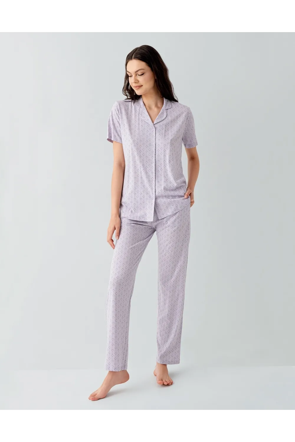 ieg™ Arnetta 3552-S Kadın Gömlek Pijama Takım