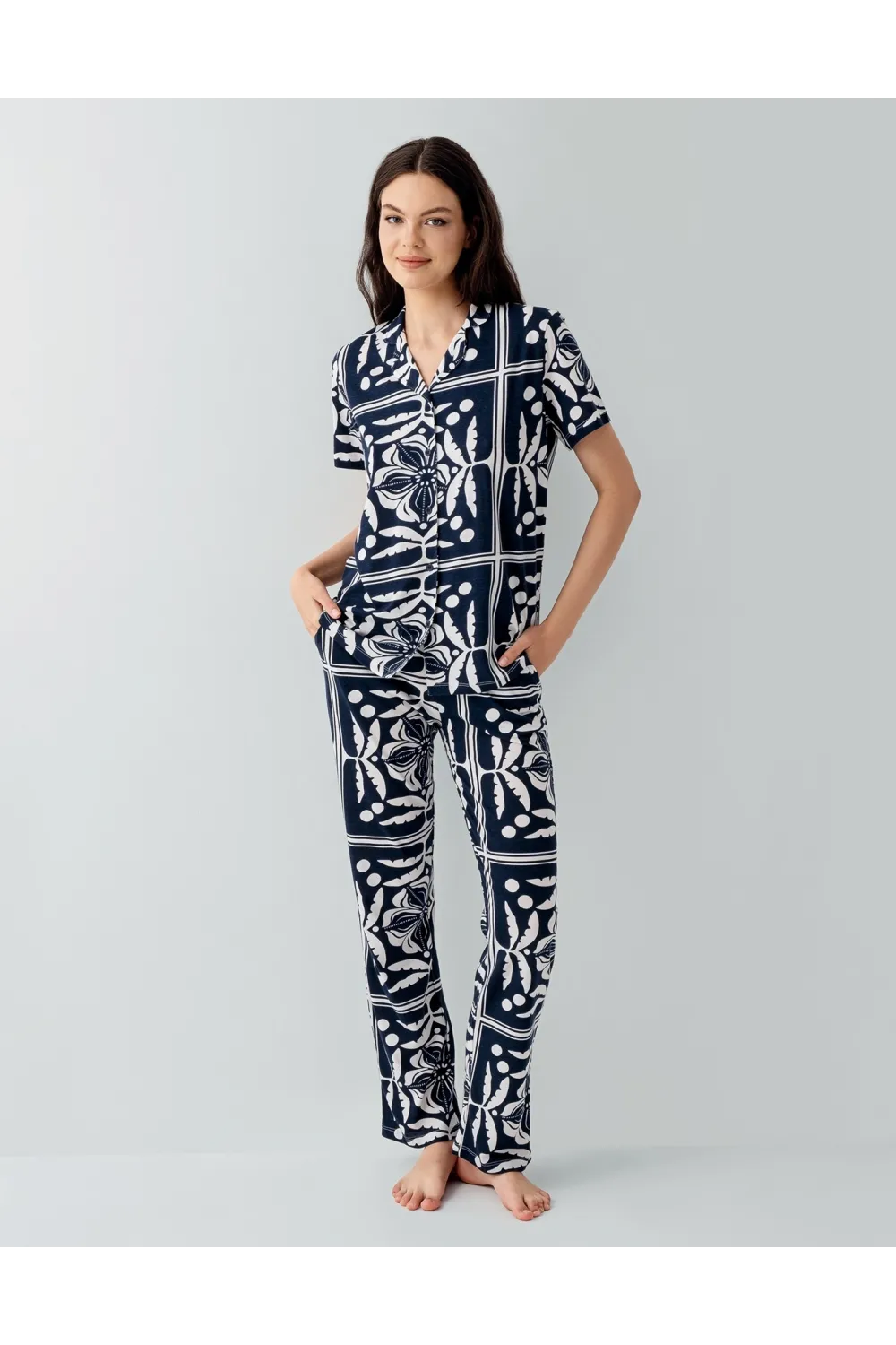 ieg™ Arnetta 3567-S Kadın Gömlek Pijama Takım