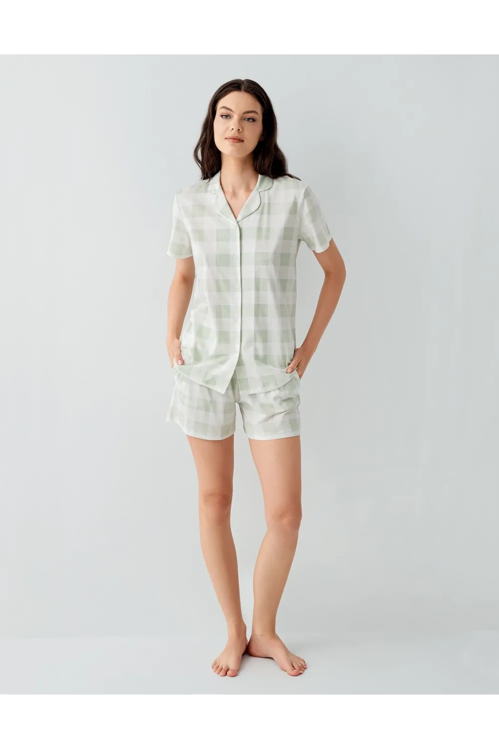 ieg™ Arnetta 3578-S Kadın Gömlek Pijama Şort Takım
