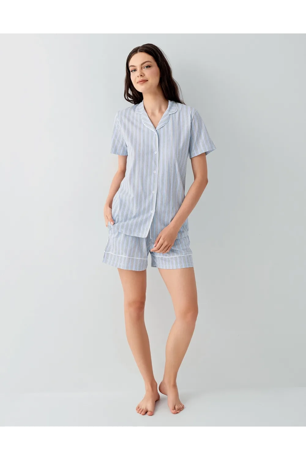 ieg™ Arnetta 3601-S Kadın Gömlek Pijama Şort Takım
