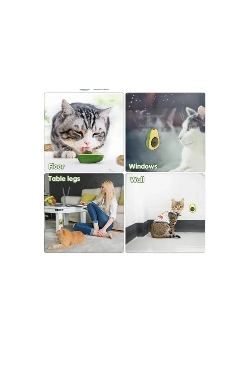 Avokado Tasarımlı Kedi Yalama Topu