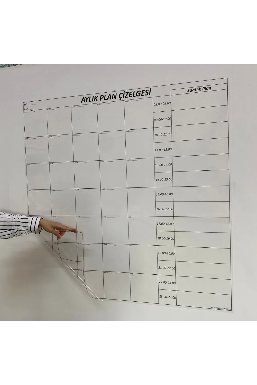 Aylık Planlayıcı Manyetik Duvar Stickerı Takvim Plan Çizelgesi